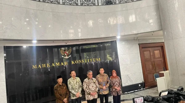 Usai Datangi Gedung MK, Muzani: MPR dan MK Jalan Sesuai Kewenangannya